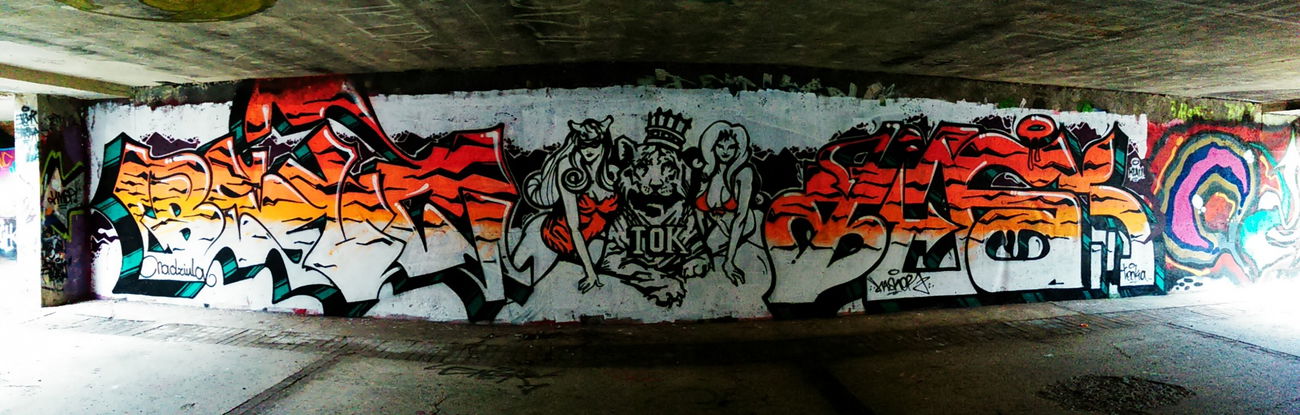 Graffiti Wall in Lublin - Photo by B3ncon3 - Hask, Benc, Tok (2016)