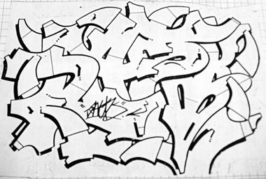 Graffiti Sketch - Photo by BACKINTHEDAYS - Dask