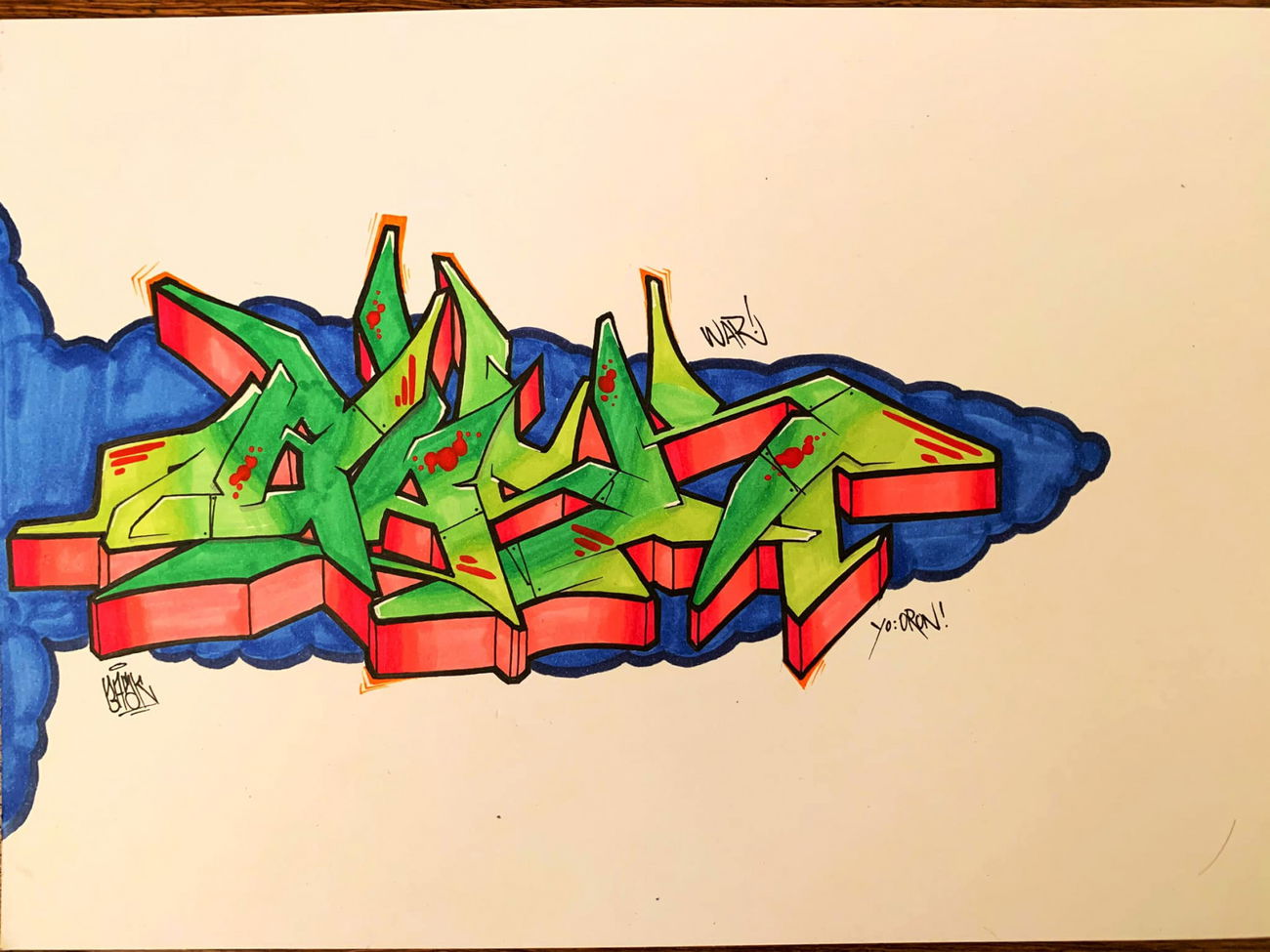 Graffiti Sketch - Photo by BASKone - sketch, graffitisketch, blackbooksketch (2019)