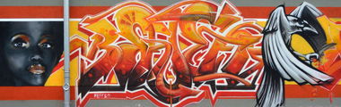 Graffiti Wall in Chemnitz - Photo by BENTEN - benten, bfa, roc (2013)