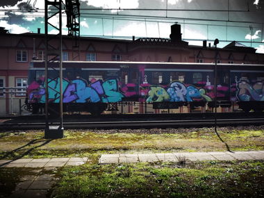Graffiti Train in Poland - Photo by BLACKCHARLIE - MERAS, HOPE, NOISE (2012)