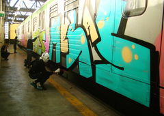 Graffiti Train in Milano - Photo by BLACKCHARLIE (2014)