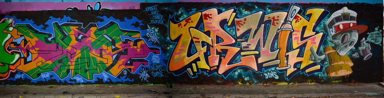 Graffiti Wall in Krakow - Photo by BLOKY - BLOK, URWIS, MALIK (2015)