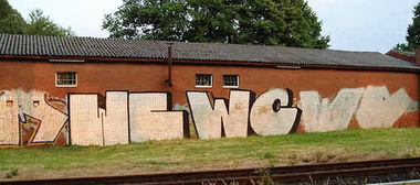 Graffiti Bombing - Photo by BOND001 - WC, MF, Osnabrück (2007)