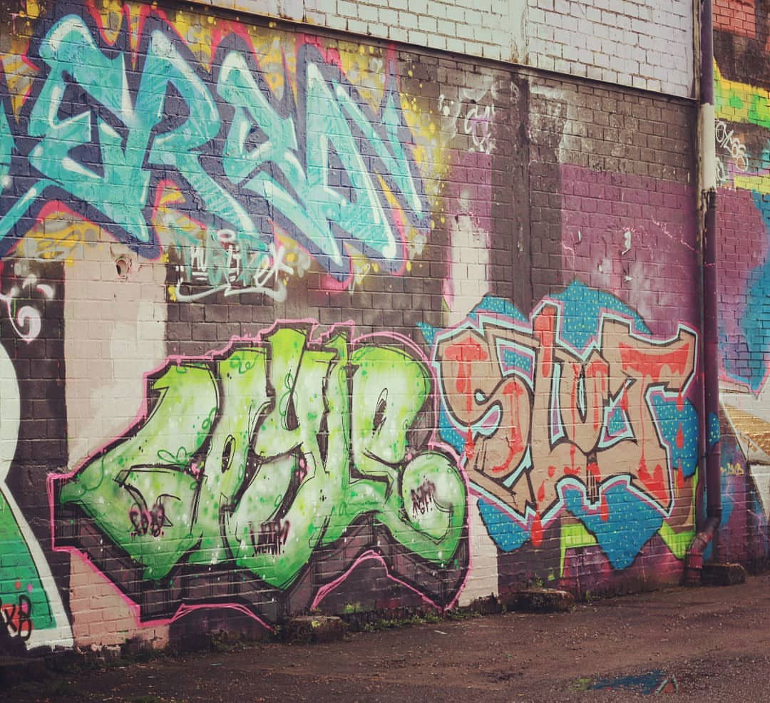 Graffiti Wall - Photo by BOND001 - Goyle, Slut, ERSO (2018)