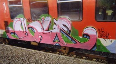 Graffiti Train in Brunswick - Photo by BSWriters - Cysk, ONS, Braunschweig