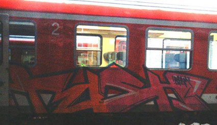 Graffiti Train in Brunswick - Photo by BSWriters - Push, BFDM, Braunschweig