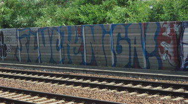 Graffiti Wall in Berlin - Photo by BTT0341 - Fluch, NIga, Trainline