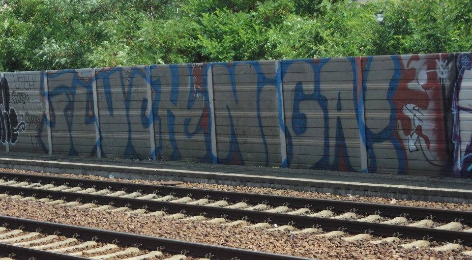 Graffiti Wall in Berlin - Photo by BTT0341 - Fluch, NIga, Trainline