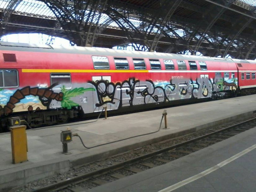 Graffiti Train in Leipzig - Photo by BTT0341 - DDR, Üf, Train (2013)