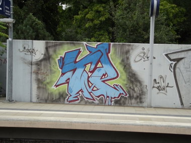 Graffiti Wall - Photo by BTT0341 - TP, Leipzig, Trainline