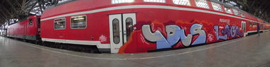 Graffiti Train - Photo by BTT0341 - Train, Leipzig, Panorama