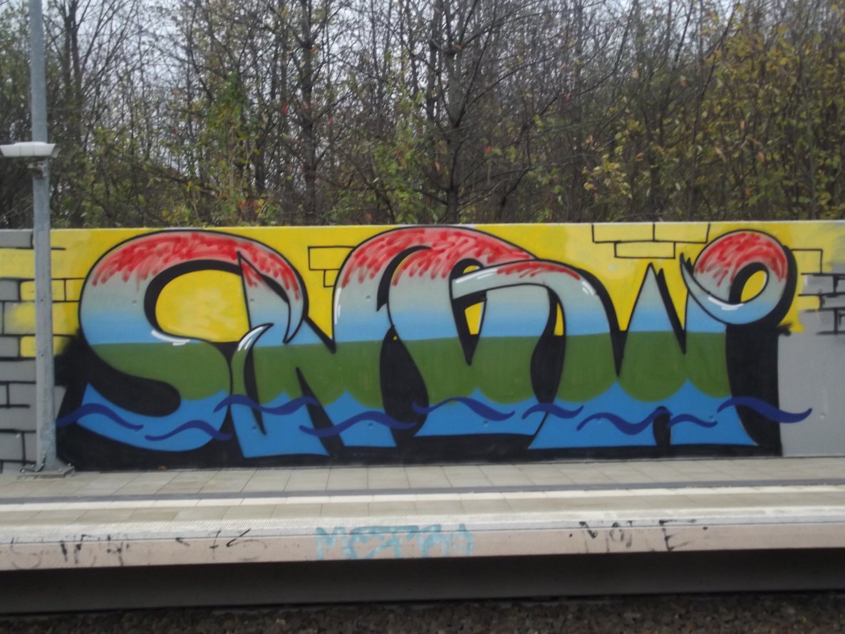 Graffiti Wall - Photo by BTT0341 - snow, leipzig