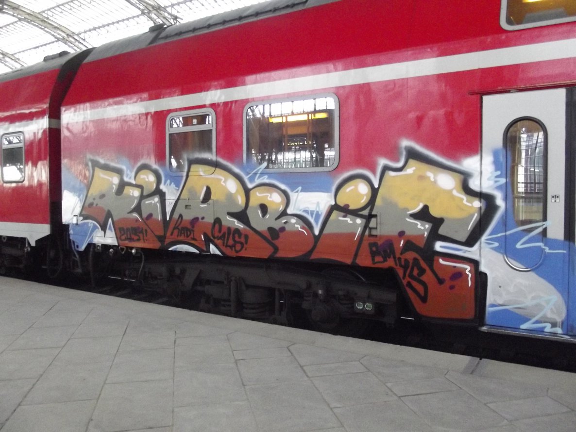 Graffiti Train - Photo by BTT0341 - Kirbie, Leipzig, BM45
