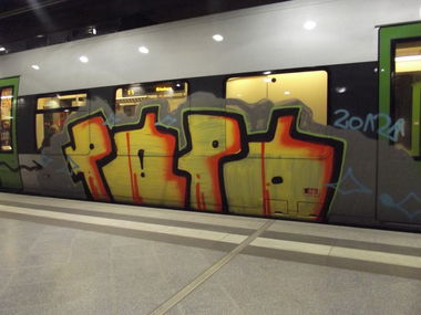 Graffiti Train - Photo by BTT0341 - popo, leipzig