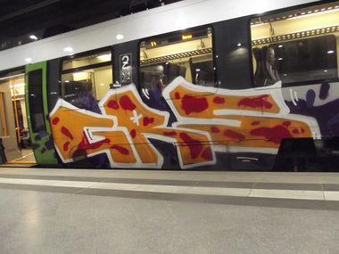 Graffiti Train - Photo by BTT0341 - grs, leipzig
