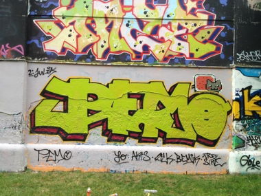 Graffiti Wall in Vienna - Photo by Babu104Pemo - Pemo, wall, donaukanal (2012)
