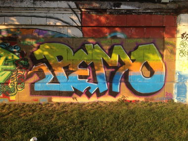 Graffiti Wall - Photo by Babu104Pemo - Vienna, wien, donaukanal (2013)