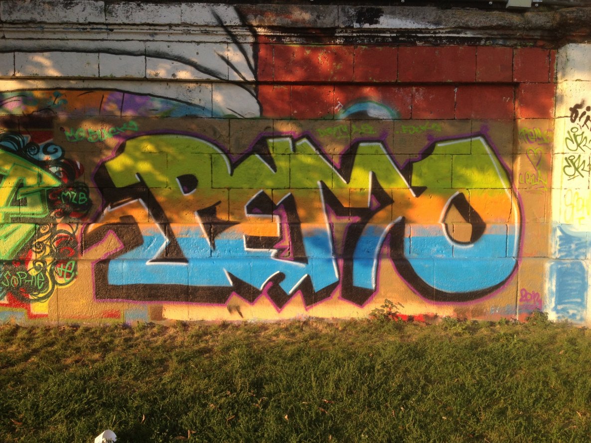 Graffiti Wall - Photo by Babu104Pemo - Vienna, wien, donaukanal (2013)