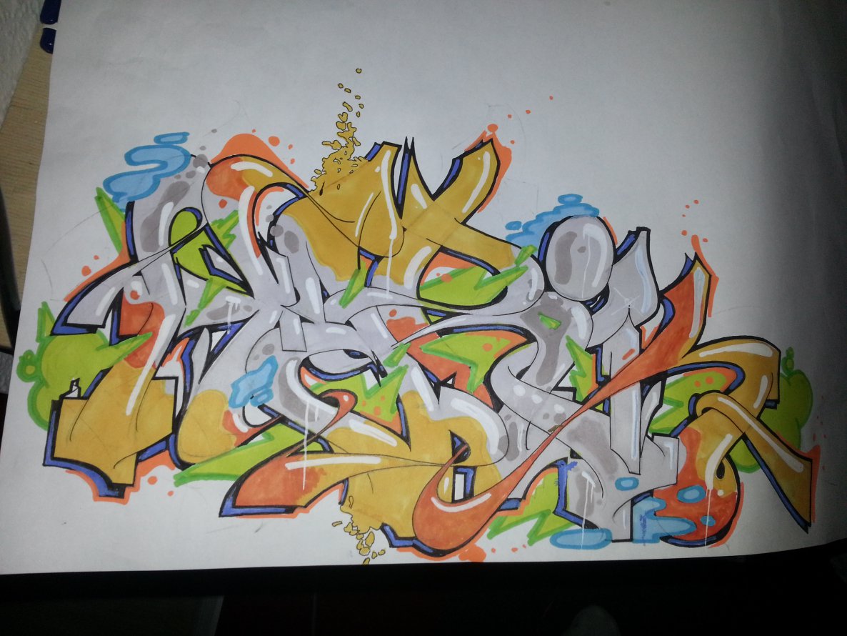 Graffiti Sketch - Photo by Bacdafucup - hark, harik, haryk