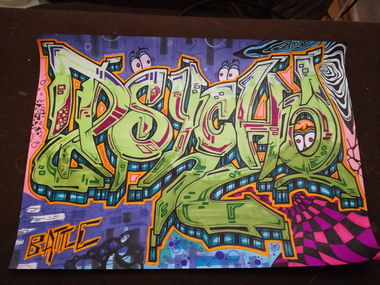 Graffiti Sketch - Photo by Bademeister - Psycho (2018)