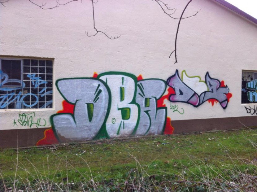 Graffiti Bombing in Karlsruhe - Photo by Badner - dba, crew, dba (2012)