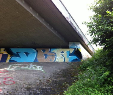 Graffiti Bombing in Karlsruhe - Photo by Badner - dba, crew, dba (2013)