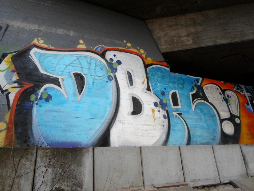 Graffiti Bombing in Karlsruhe - Photo by Badner - dba, crew, dba (2010)