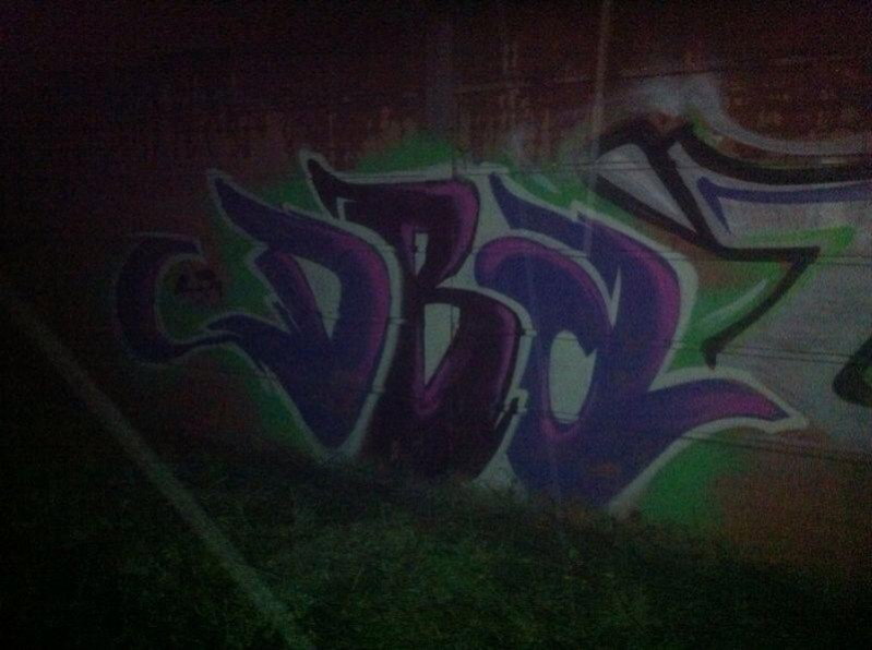 Graffiti Bombing in Karlsruhe - Photo by Badner - dba, crew, dba (2013)