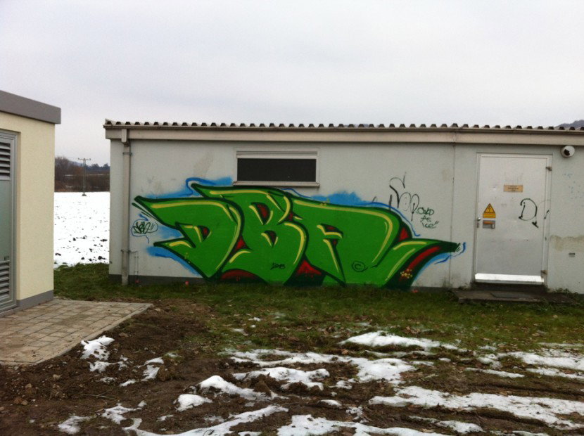 Graffiti Bombing in Karlsruhe - Photo by Badner - dba, crew, dba (2013)