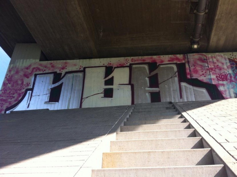 Graffiti Bombing in Karlsruhe - Photo by Badner - dba, crew, dba