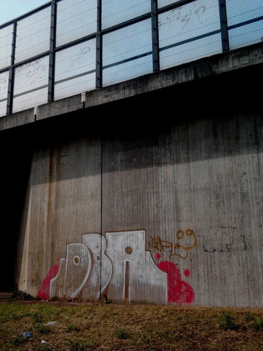 Graffiti Bombing in Karlsruhe - Photo by Badner - dba, crew, dba (2009)