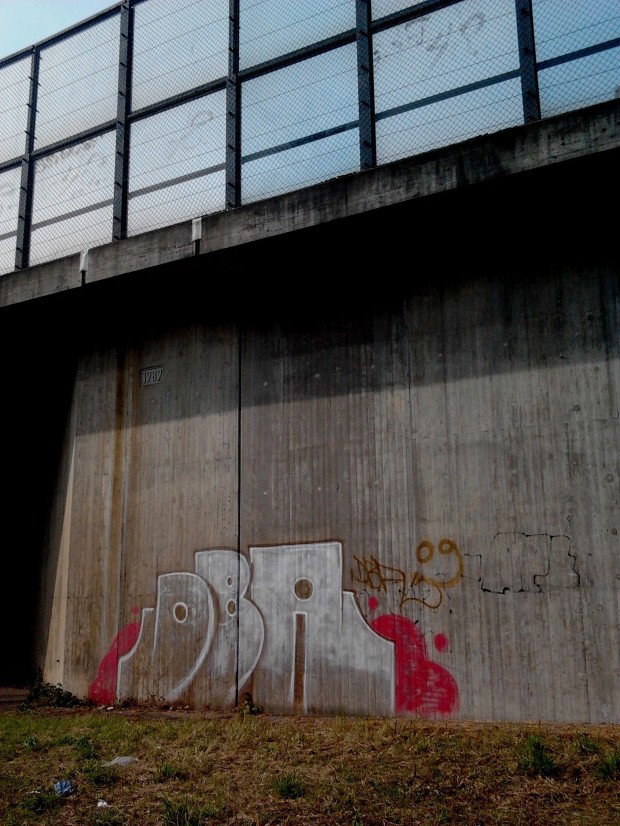 Graffiti Bombing in Karlsruhe - Photo by Badner - dba, crew, dba (2009)