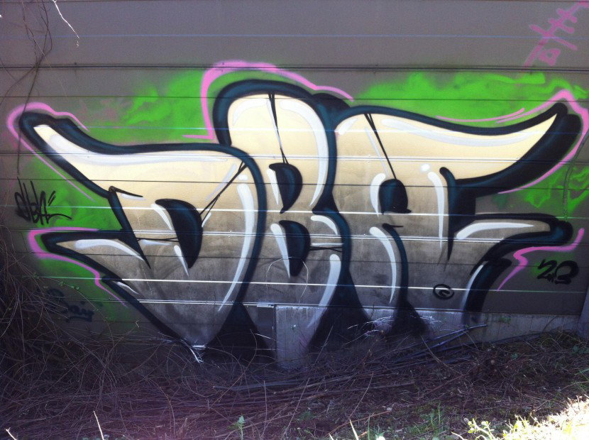Graffiti Bombing in Karlsruhe - Photo by Badner - dba, crew, dba (2013)