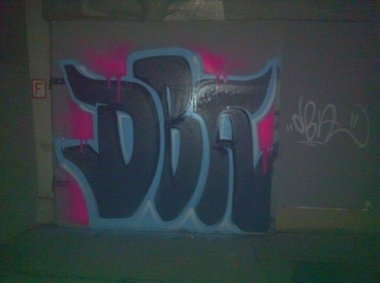 Graffiti Bombing in Karlsruhe - Photo by Badner - dba, crew, dba