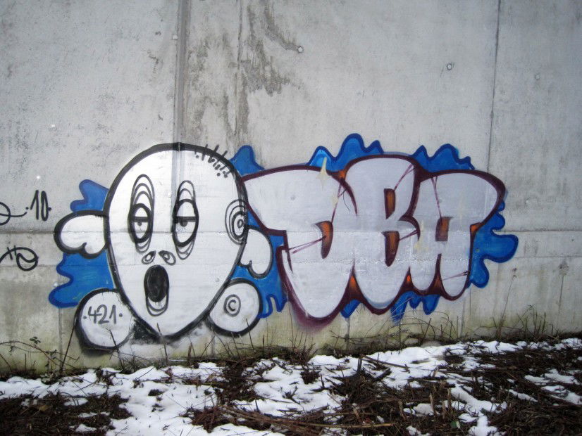 Graffiti Bombing in Karlsruhe - Photo by Badner - dba, crew, dba (2010)