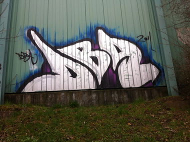 Graffiti Bombing in Karlsruhe - Photo by Badner - dba, dba, crew (2011)