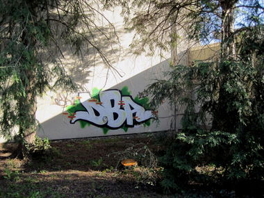 Graffiti Bombing in Karlsruhe - Photo by Badner - dba, crew, dba (2010)