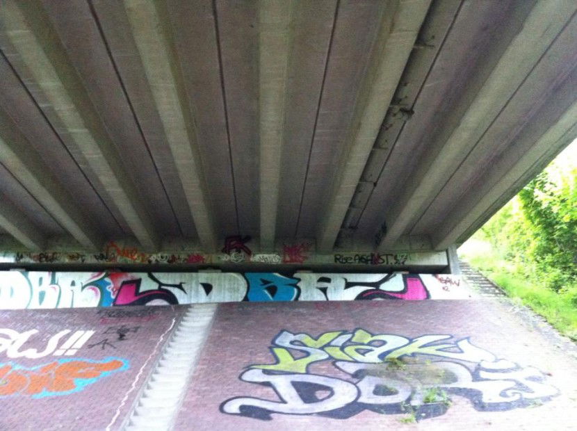Graffiti Bombing - Photo by Badner - dba, crew, dba (2013)