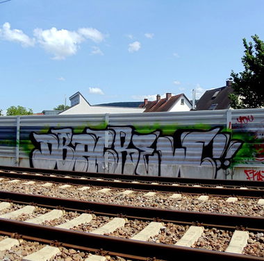 Graffiti Bombing in Karlsruhe - Photo by Badner - dba, crew, dba (2012)