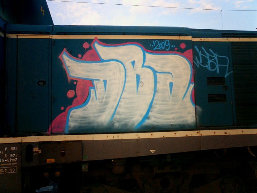 Graffiti Train in Karlsruhe - Photo by Badner - dba, crew, dba (2009)