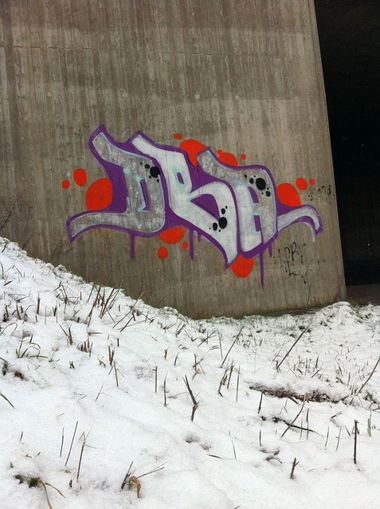 Graffiti Bombing in Karlsruhe - Photo by Badner - dba, crew, dba (2009)