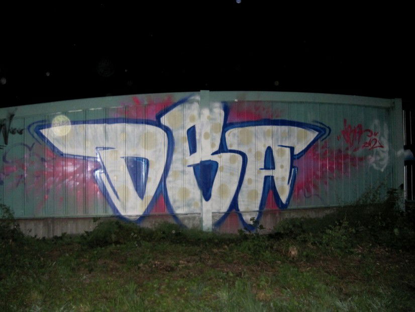 Graffiti Bombing in Karlsruhe - Photo by Badner - dba, crew, dba (2012)