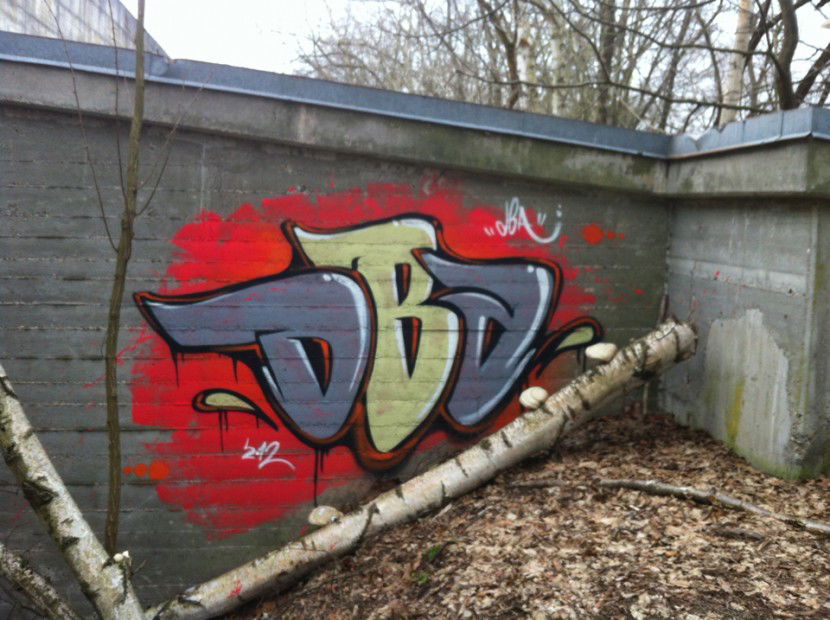 Graffiti Bombing in Karlsruhe - Photo by Badner - dba, crew, dba (2012)