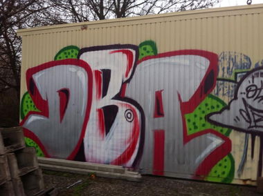Graffiti Bombing in Karlsruhe - Photo by Badner - dba, crew, dba (2011)
