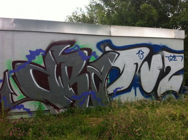 Graffiti Wall in Karlsruhe - Photo by Badner - dba, crew, dba (2013)