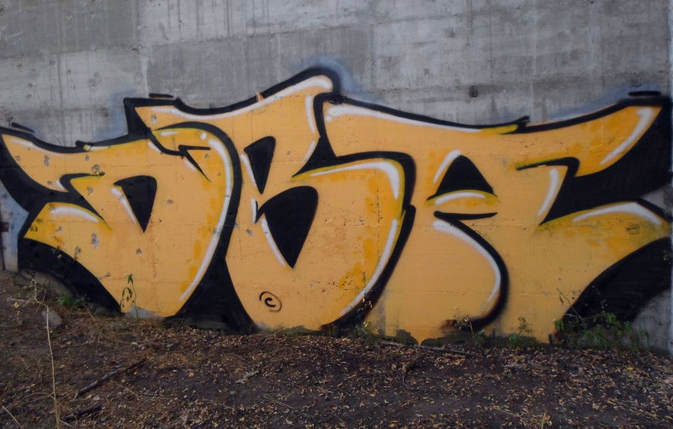 Graffiti Bombing in Karlsruhe - Photo by Badner - dba, crew, dba