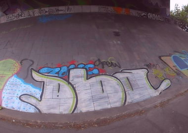 Graffiti Bombing - Photo by Badner - dba, crew, dba