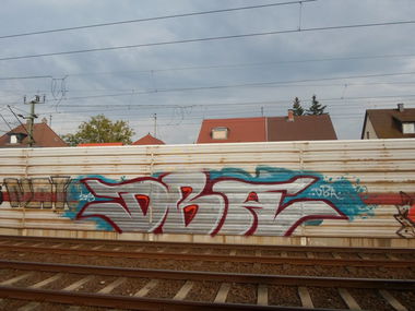 Graffiti Bombing in Karlsruhe - Photo by Badner - Dba, crew, dba (2013)