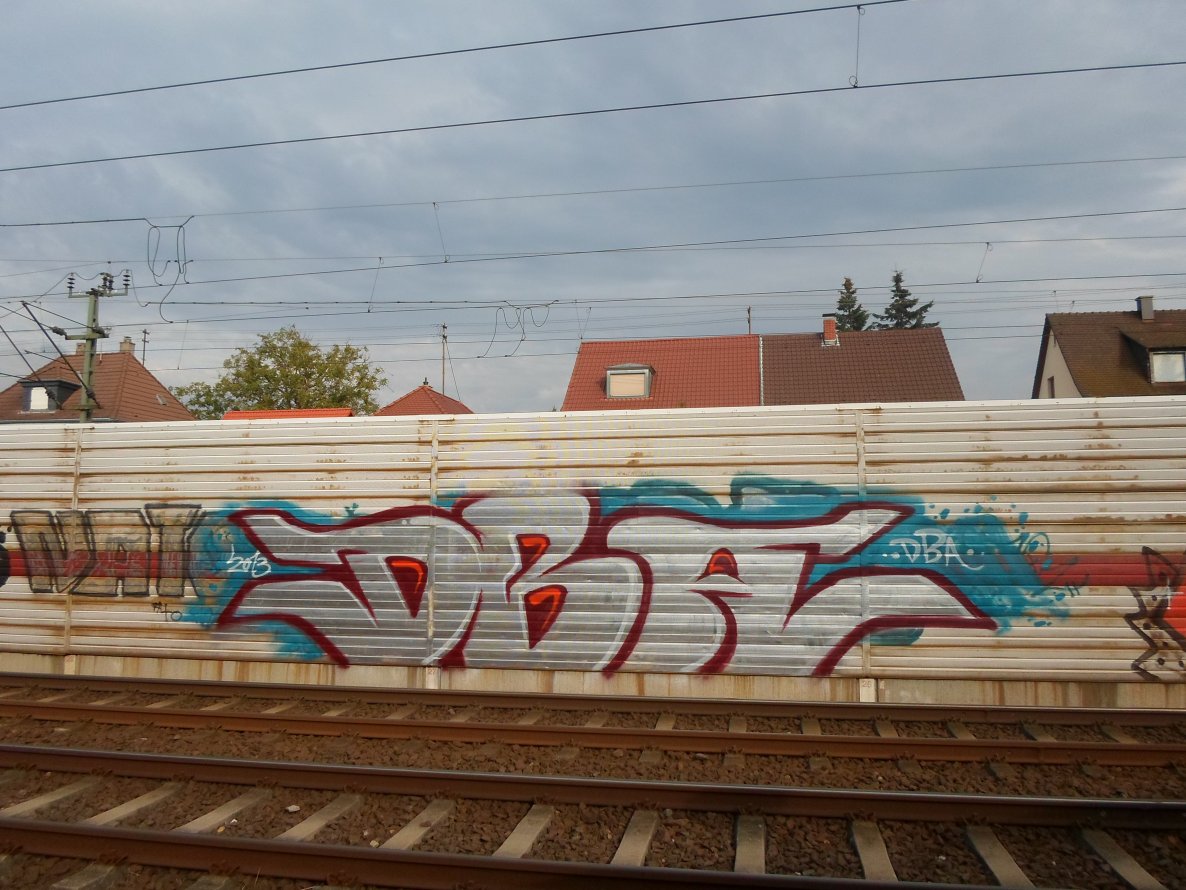 Graffiti Bombing in Karlsruhe - Photo by Badner - Dba, crew, dba (2013)
